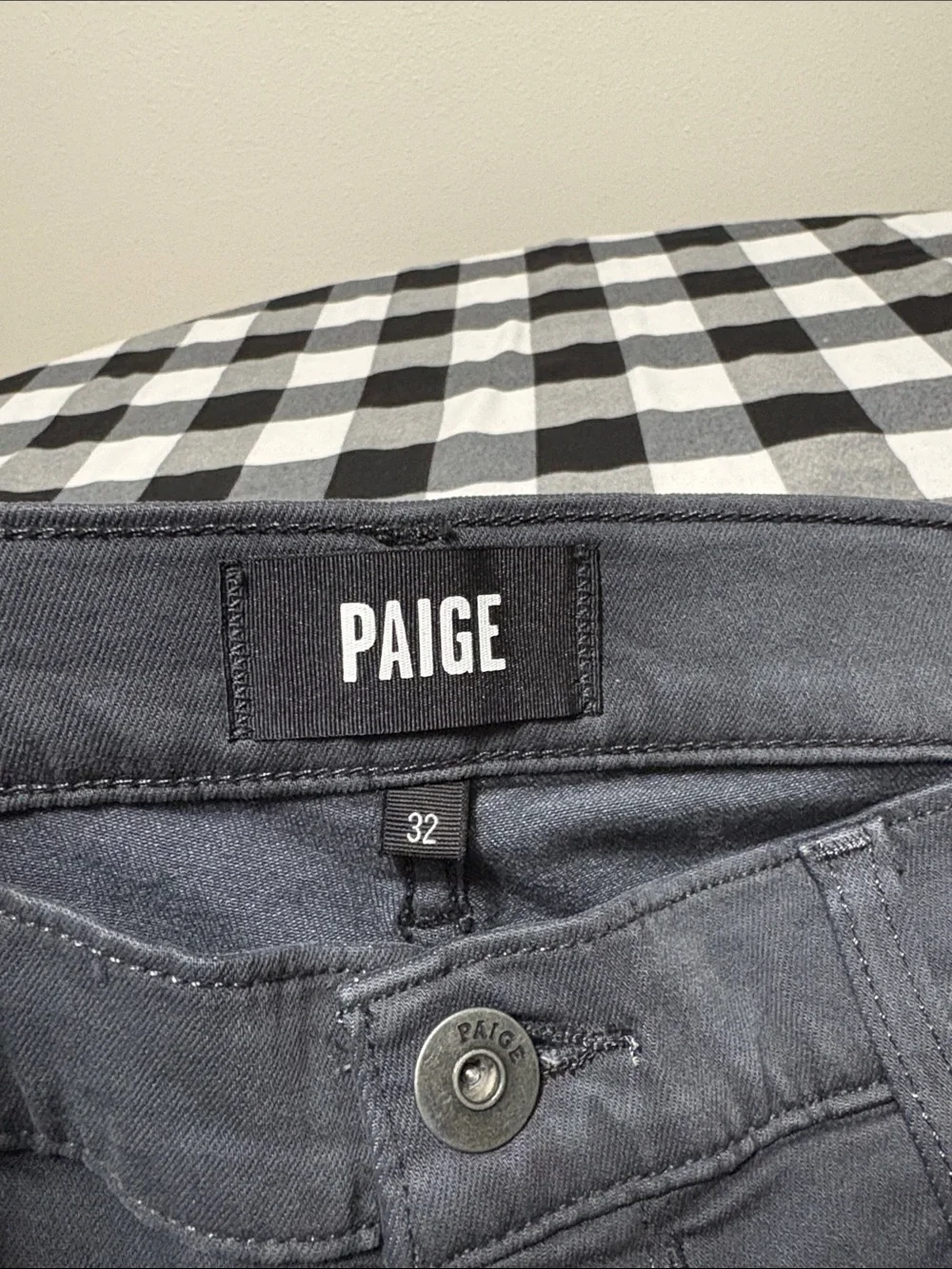 PAIGE Transcend Federal Slim Straight Jean Vintage Onyx Blue Men 32 x 28.5